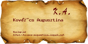 Kovács Augusztina névjegykártya